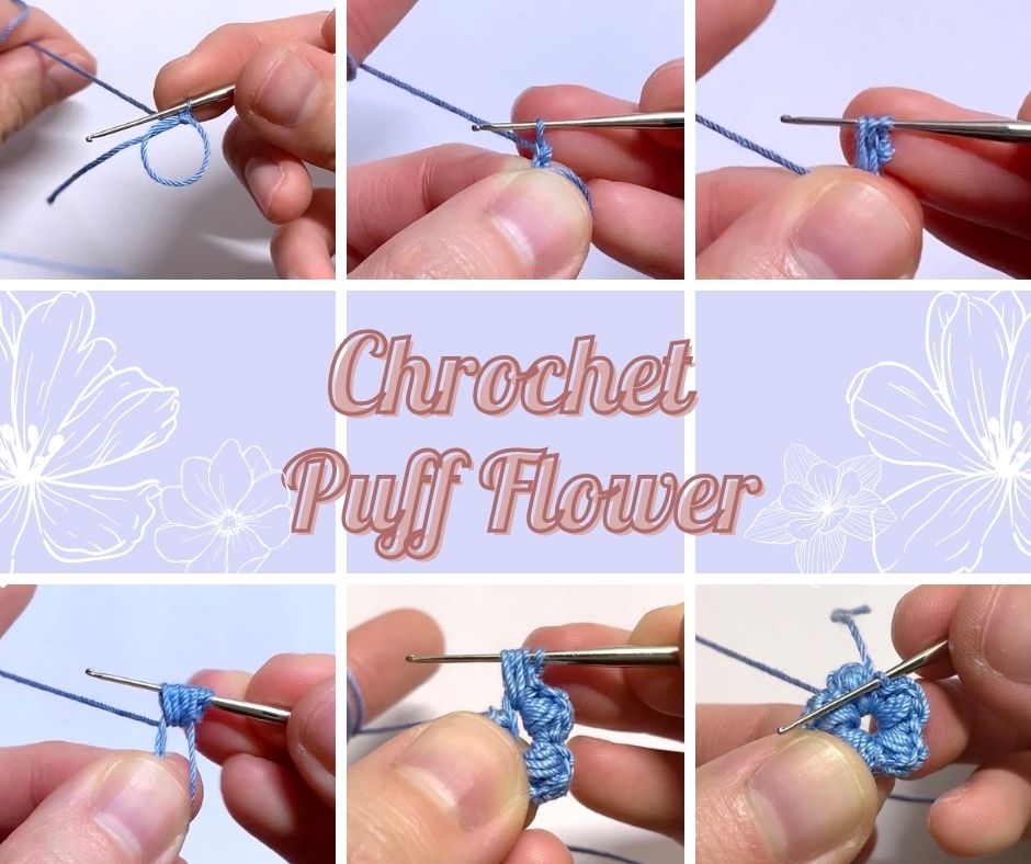 Crochet Puff Flower Tutorial & Free Pattern | Kamui by Karen