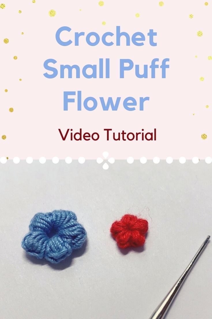 Crochet puff flower tutorial (video)