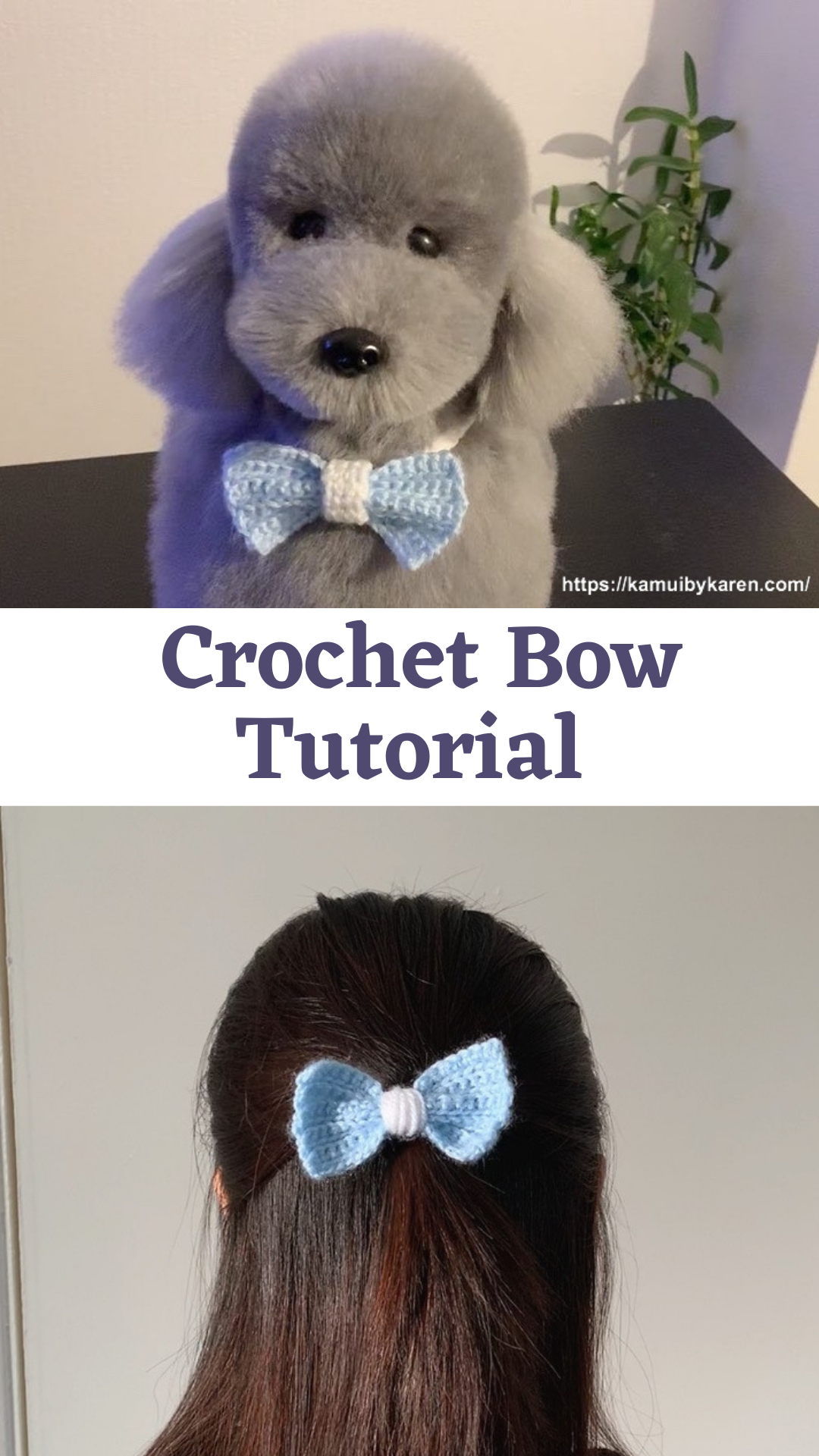 Crochet Beginner Tutorial - Crochet Bow (Single Crochet Only Pattern)